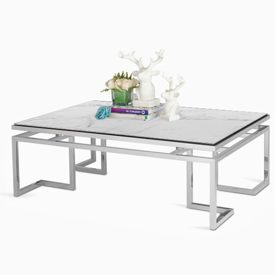 Mesa de Centro Trento Mármol Blanco 2