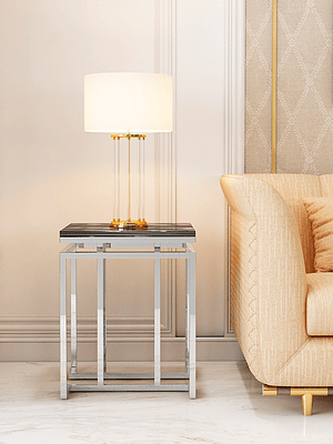 Mesa Lateral Trento Mármol Negro