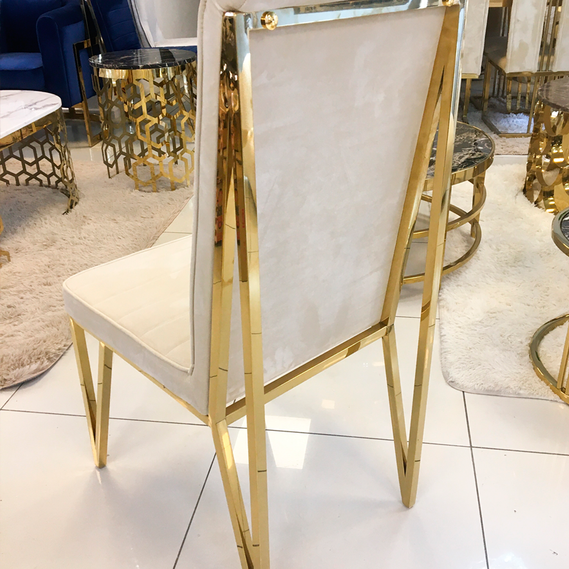 Silla Georgette Velvet Beige 2