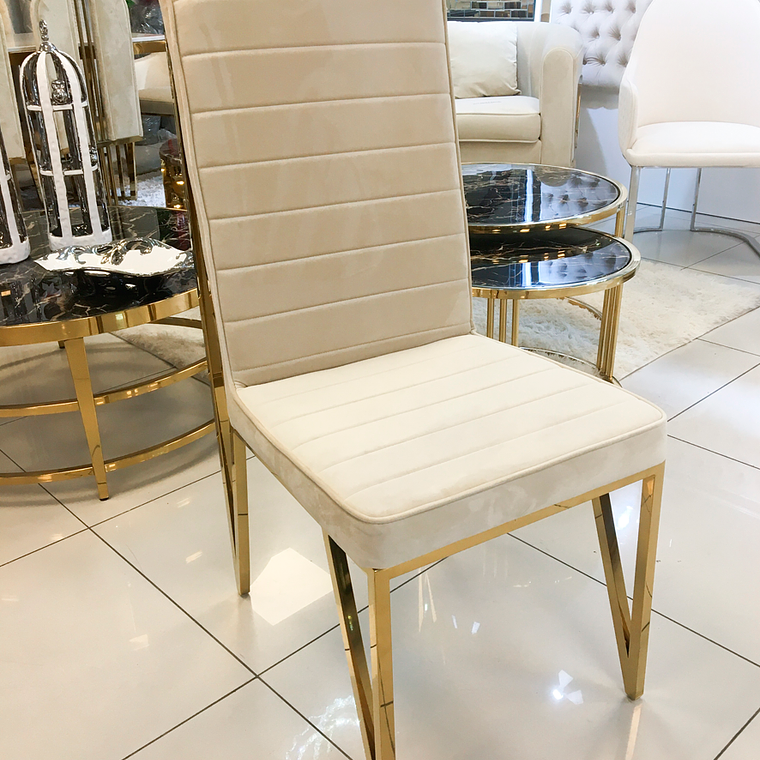 Silla Georgette Velvet Beige 3