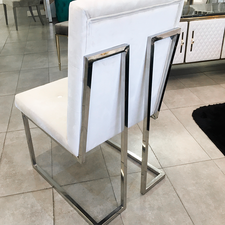 Silla Octavia Velvet Blanco Invierno 2