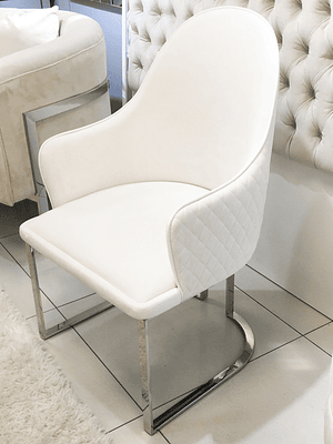 Sitial Eleanor Velvet Blanco