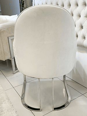 Sitial Eleanor Velvet Blanco