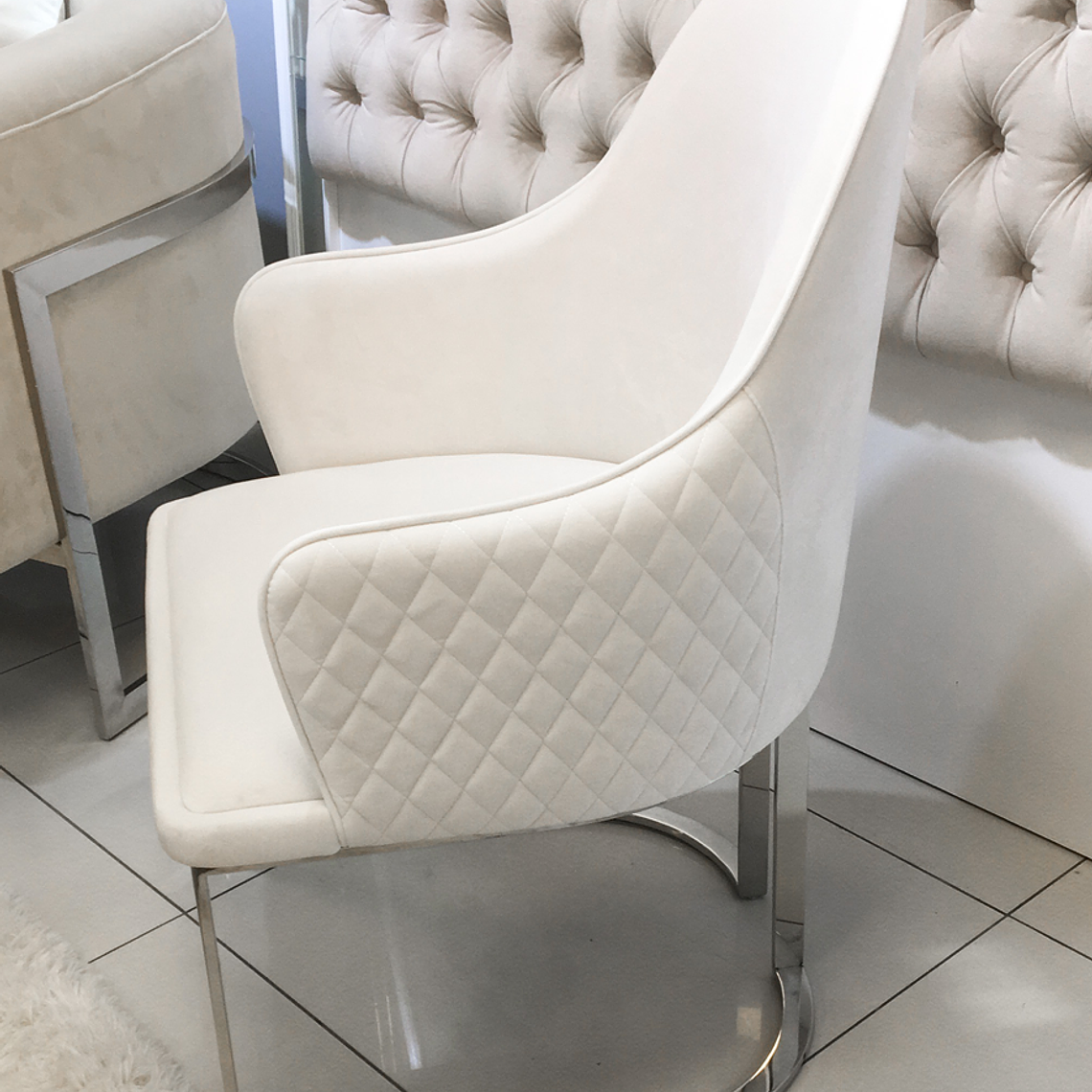 Sitial Eleanor Velvet Blanco 3