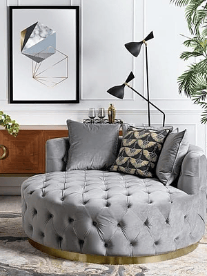 Sofá Otoman Versalles Gris