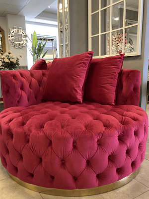 Sofá Otoman Versalles Rojo.