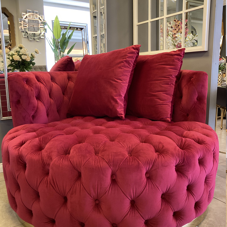 Sofá Otoman Versalles Rojo. 1