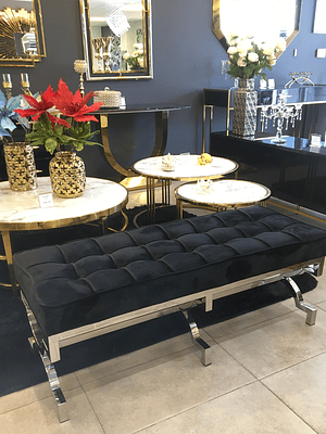 Banqueta Sylvia Plata Espejo