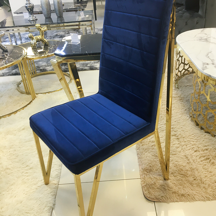 Silla Georgette Velvet Azul - ANTES $280.000  1