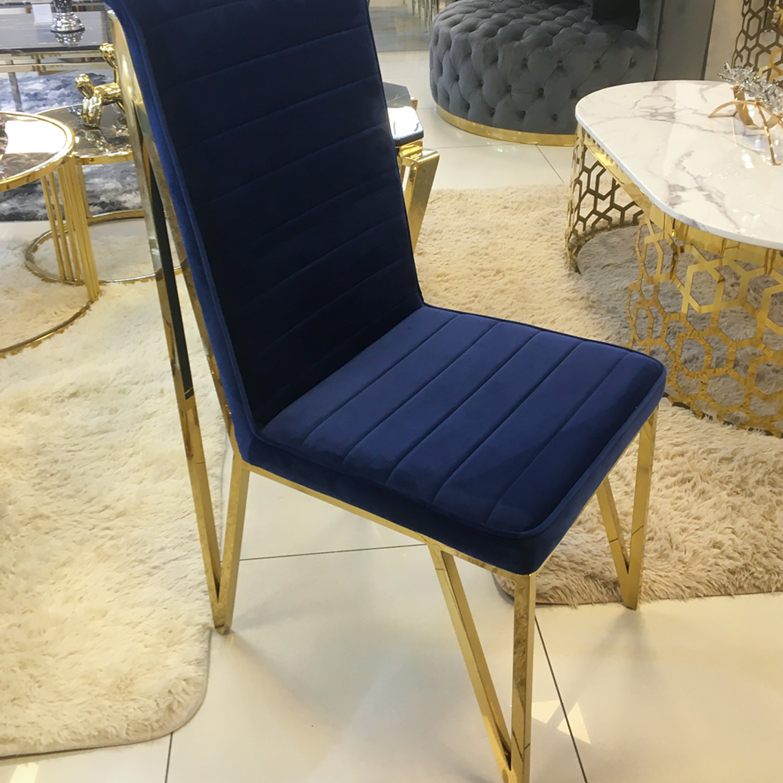 Silla Georgette Velvet Azul - ANTES $280.000  2