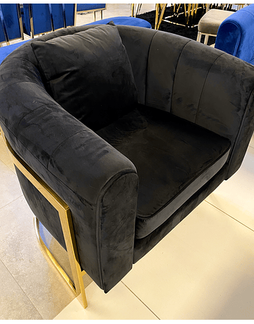 Sillón Brigitte Velvet Negro