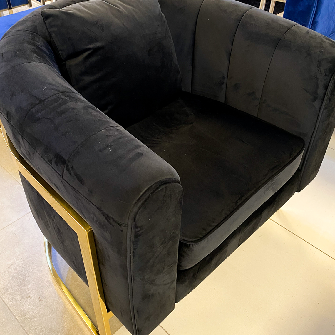 Sillón Brigitte Velvet Negro 3