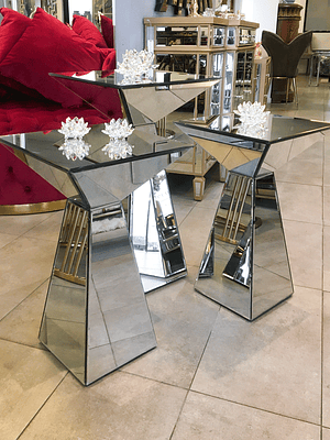 Mesa Lateral Naoko Silver Grande