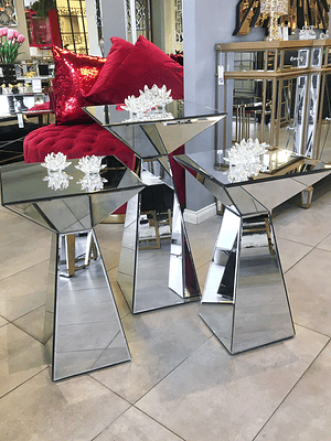 Mesa Lateral Naoko Silver Grande