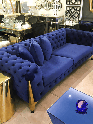 Sofá Montecarlo Velvet Azul
