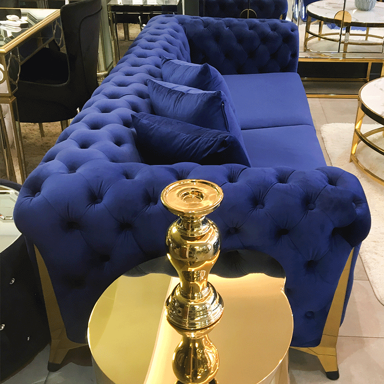 Sofá Montecarlo Velvet Azul 2