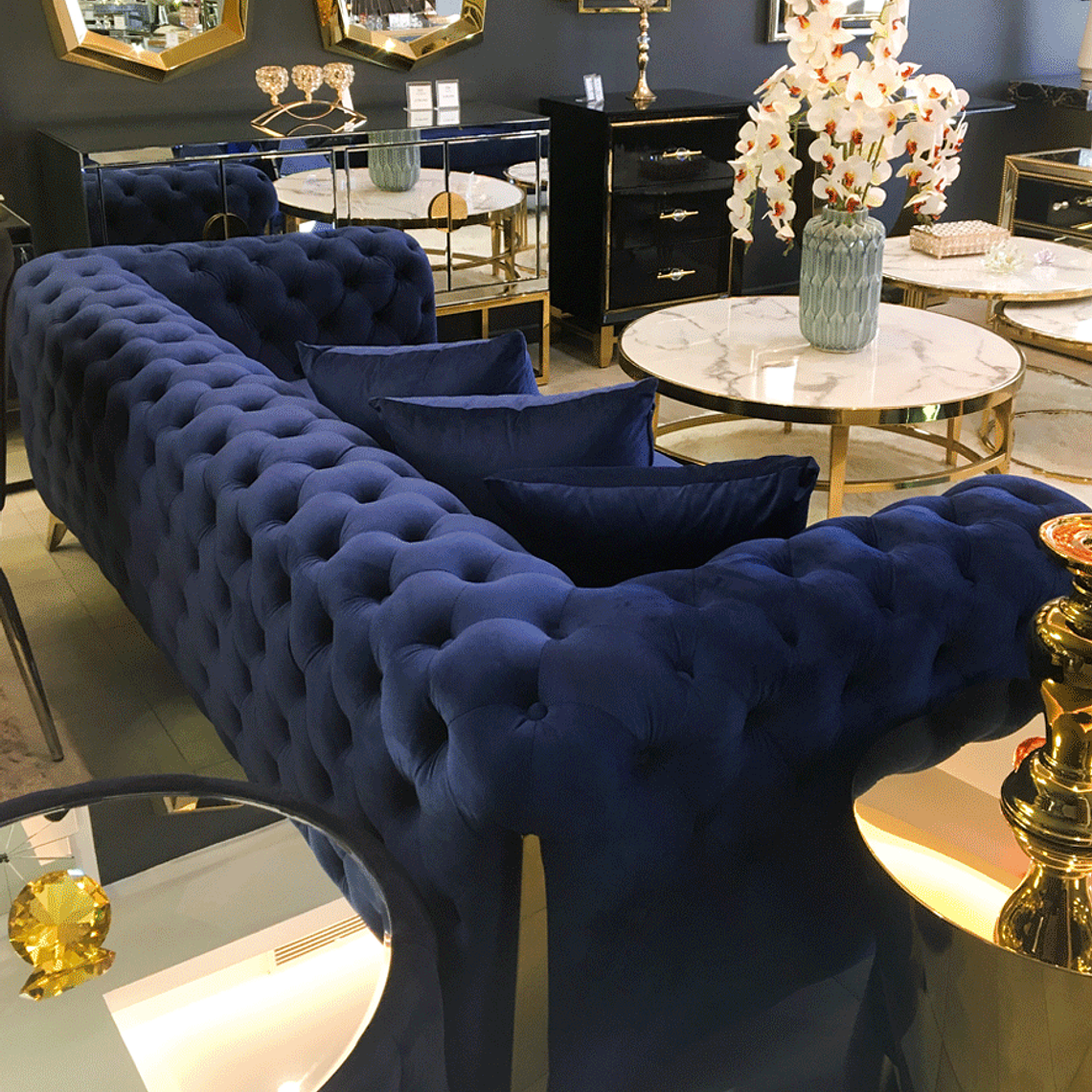 Sofá Montecarlo Velvet Azul 3