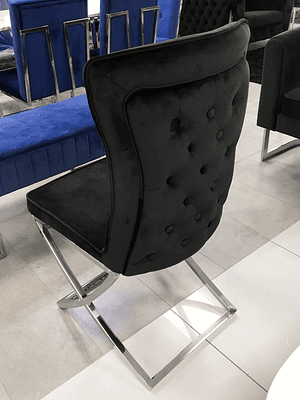 Silla Gabrielle Velvet Negro.