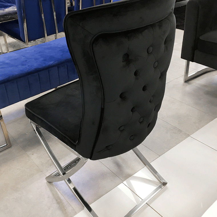 Silla Gabrielle Velvet Negro. 1