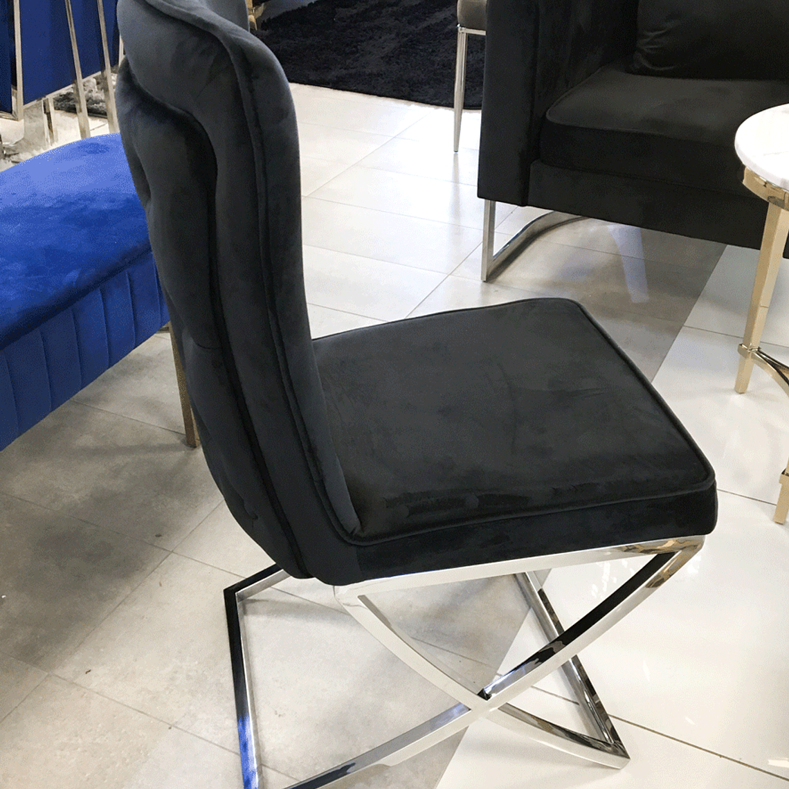 Silla Gabrielle Velvet Negro. 2