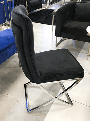 Silla Gabrielle Velvet Negro.