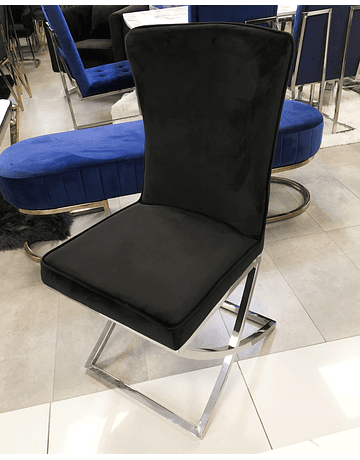 Silla Gabrielle Velvet Negro.