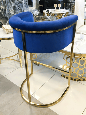 Silla Bar Le Mans Velvet Azul