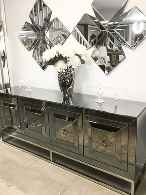 Buffet Ambassador espejado Gris Humo