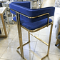 Silla Bar Edimburgo Velvet Azul - Miniatura 3
