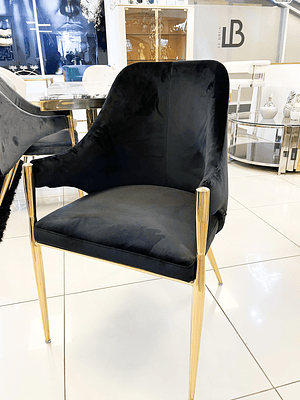 Silla Monet Velvet Negro 