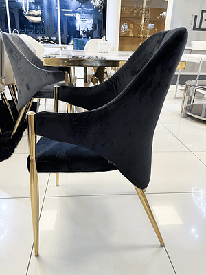 Silla Monet Velvet Negro 