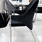 Silla Monet Velvet Negro - Base Plata  - Miniatura 2