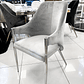 Silla Monet Velvet Gris Perla - Base Plata  - Miniatura 1