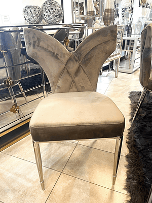 Silla Alessandra Velvet Café Base Silver  - ANTES $230.000 