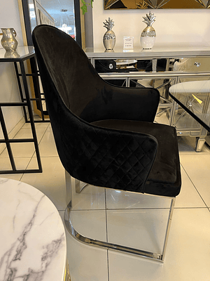 Sitial Eleanor Velvet Negro