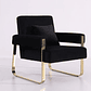 Sillón Laredo Gold Negro - Miniatura 2