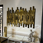 Decoración de Muro Acero Dorado Espejo - Miniatura 1