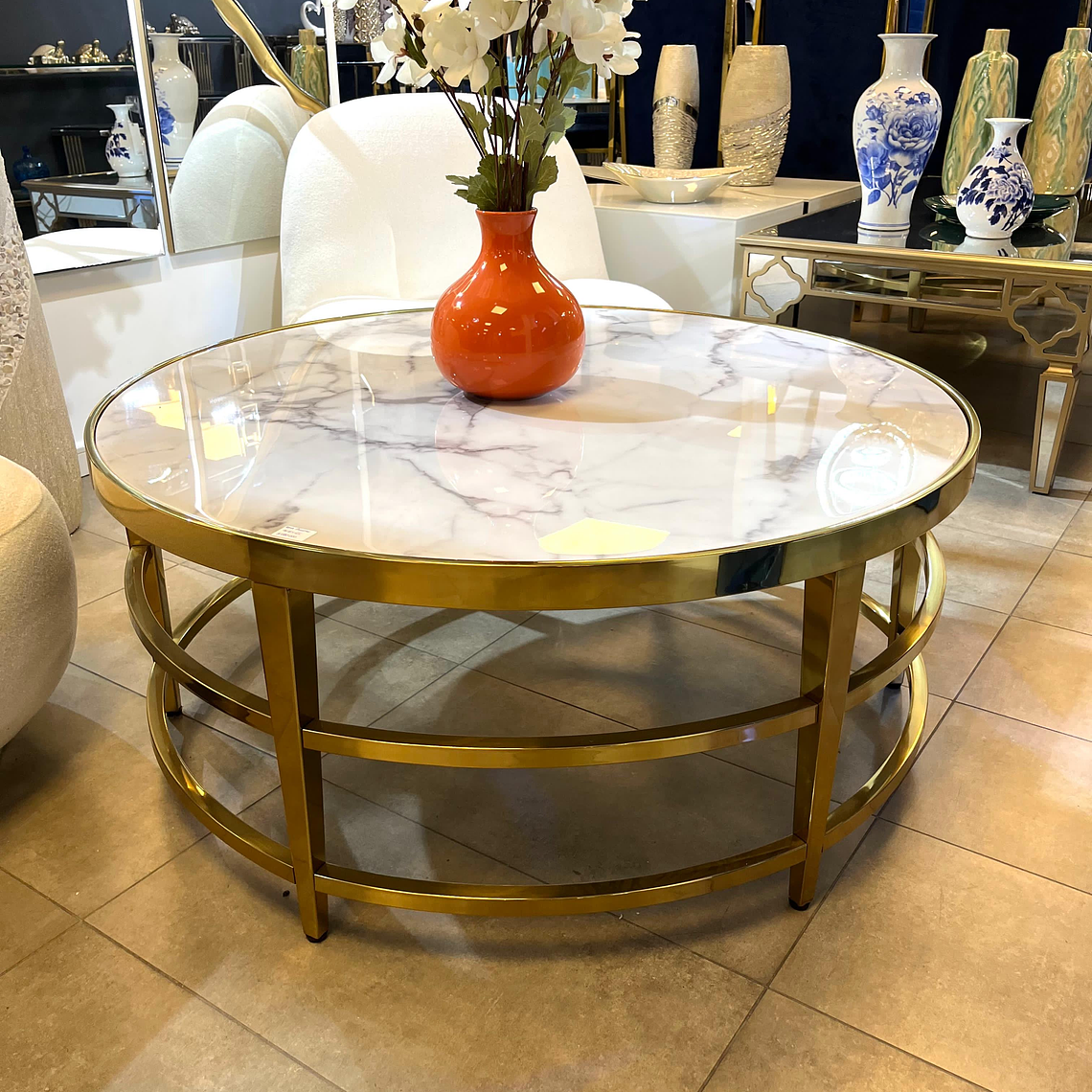 Mesa de Centro Palermo Mármol Blanco 1