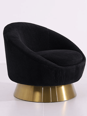 Butaca Hannover Velvet Negro (DISPONIBLE EN 30 DÍAS)