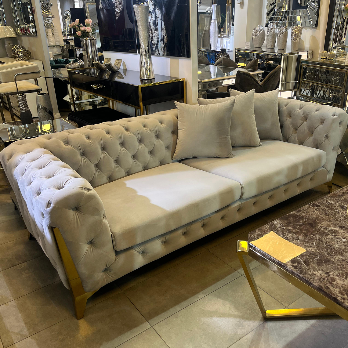 Sofá Montecarlo 3 Cuerpos Gris Perla 1