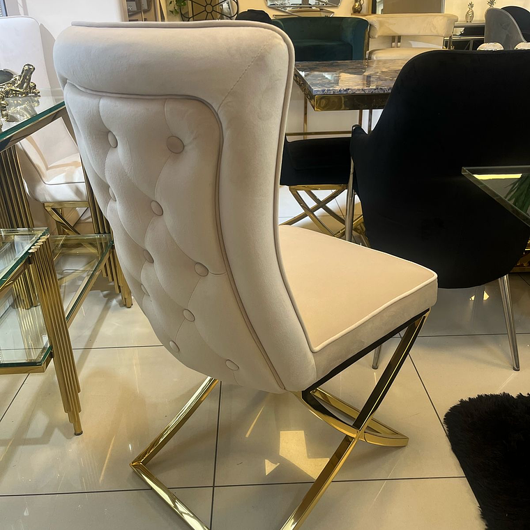 Silla Gabrielle Velvet Beige 2