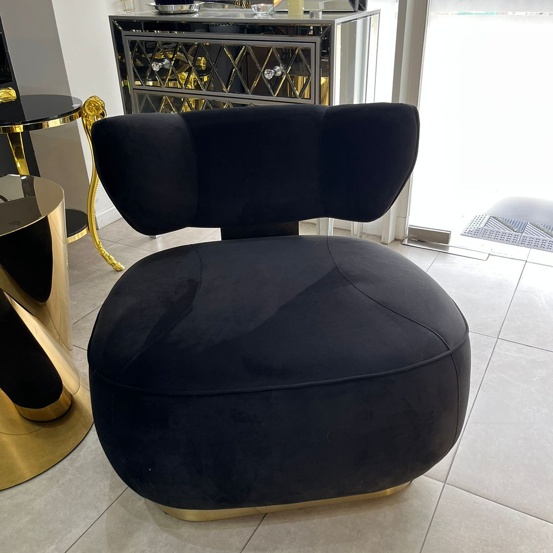 Butaca Hanói Velvet Negro 1