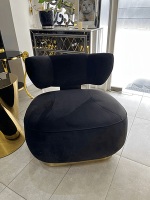 Butaca Hanói Velvet Negro