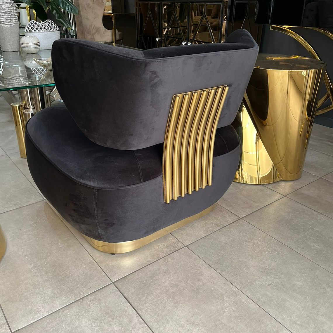 Butaca Hanói Velvet Negro 3