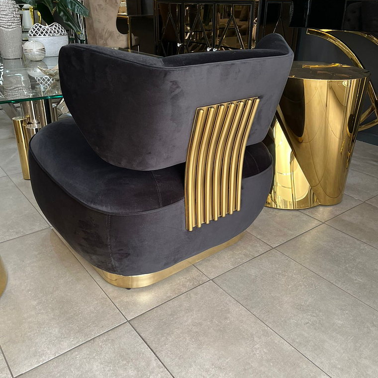 Butaca Hanói Velvet Negro 3