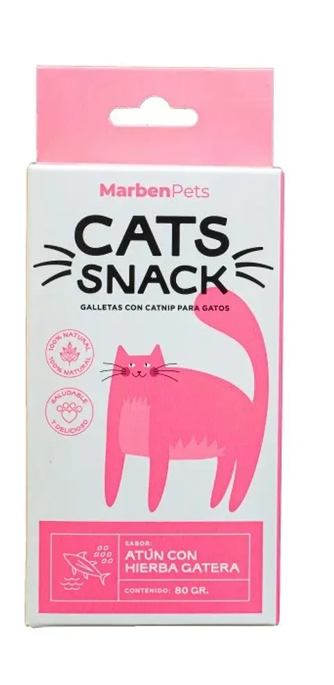 Cats snack galletas con hierba gatera sabor atún 80 GR
