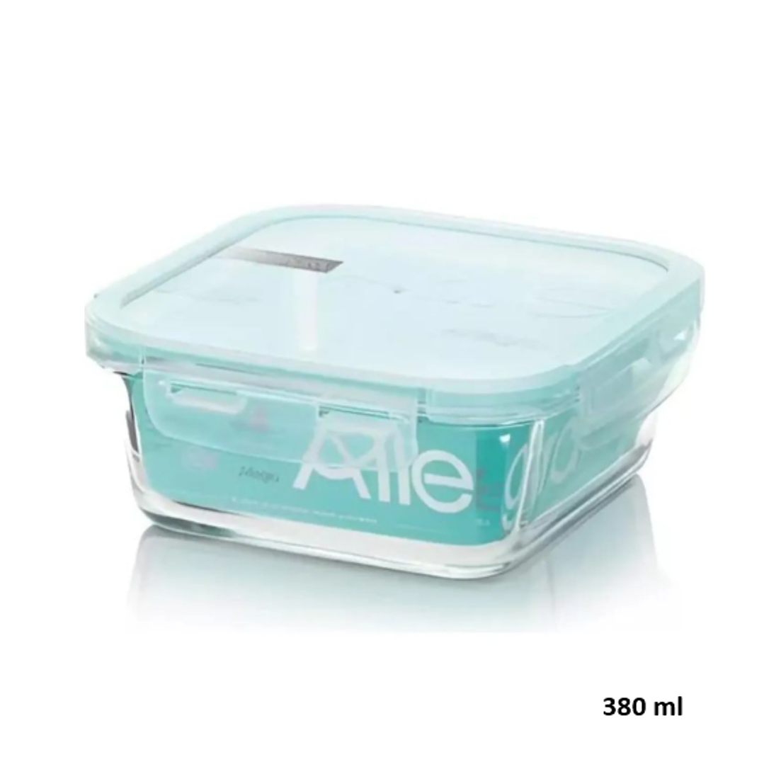 Contenedor Hermético Cuadrado 380 ml Allegra 1