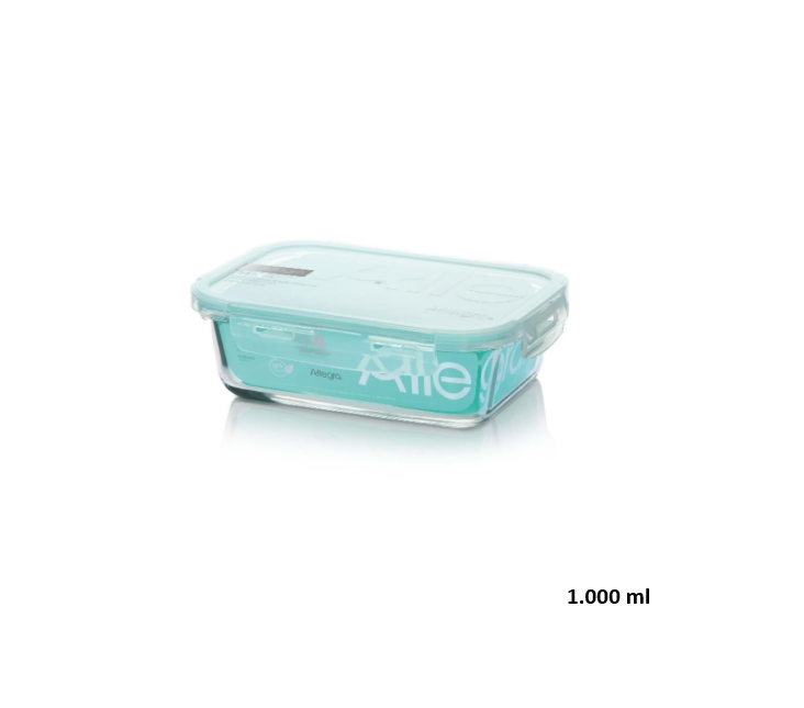 Contenedor Hermético Rectangular 1000 ml Allegra