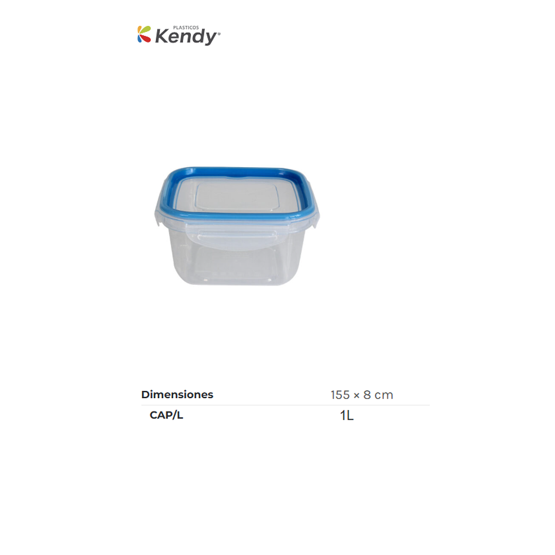 Hermético Kendyfresh Cuadrada Nº2 Media 1