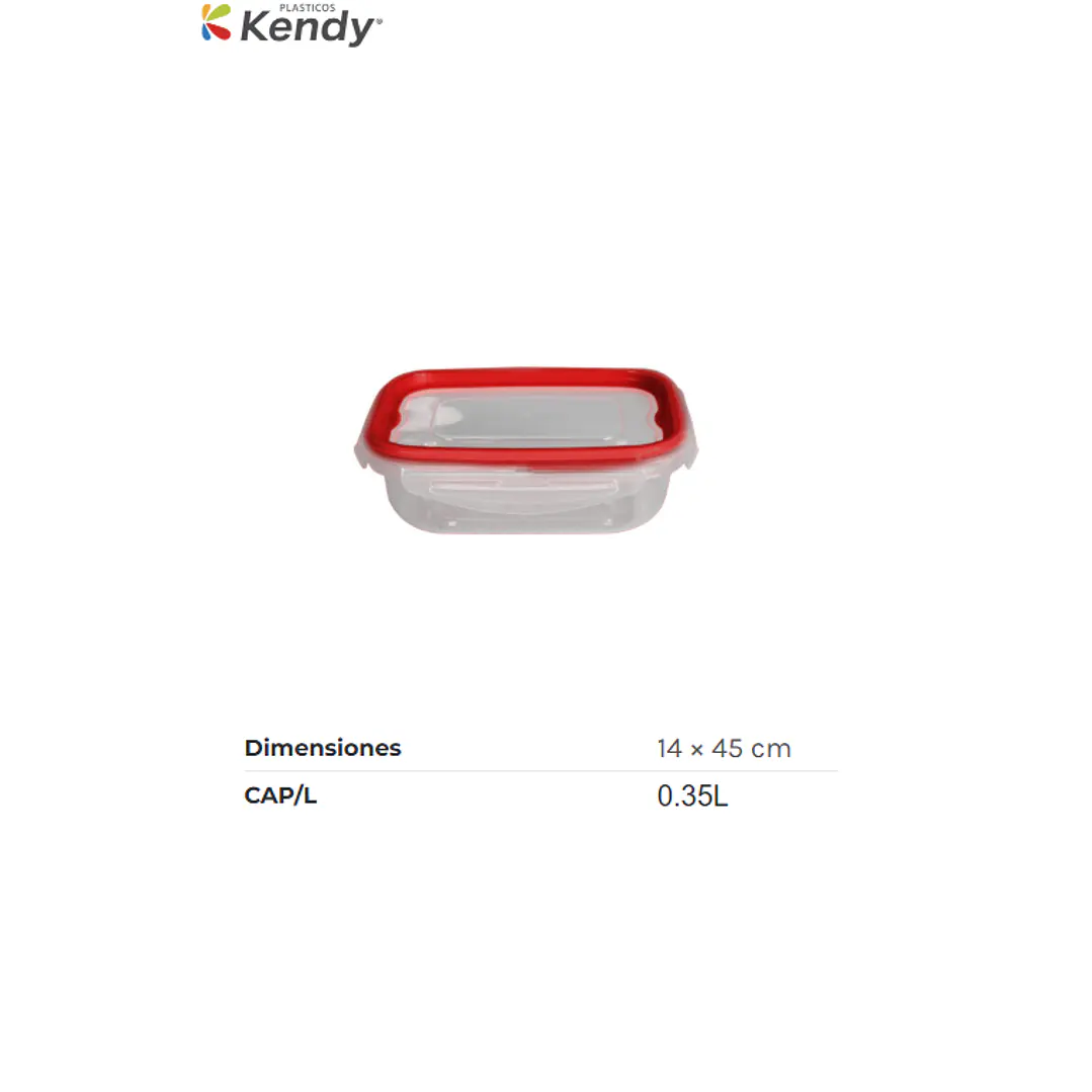 Hermético Kendyfresh Rectangular Nº1 Baja 1